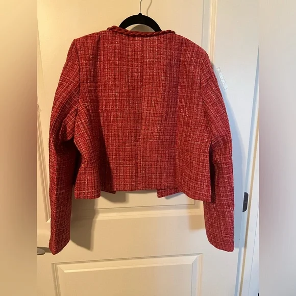 NWT A Peach Be Bold Tweed Chain Blazer - Picture 9 of 11